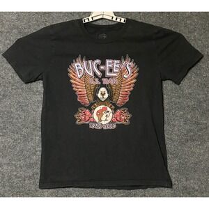 Buc-ee's US Tour 1982-2023 Graphic T-Shirt  Youth Large Black Eagle Roses